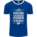 Anime Video Games & Food Funny Mens Ringer T-Shirt FotL Royal Blue/White