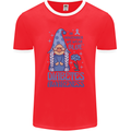 Diabetes Awareness We Wear Blue Gnome Mens Ringer T-Shirt FotL Red/White