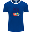 Teacher Mode Off Funny Teaching Mens Ringer T-Shirt Royal Blue/White