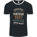 Premium Vintage 26th Birthday 1997 Mens Ringer T-Shirt FotL Black/White