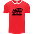 Grill Evolution Funny BBQ Braai Mens Ringer T-Shirt Red/White