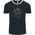 Monchrome Labrador Dog Mens Ringer T-Shirt FotL Black/White