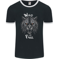 Wild and Free Tiger Mens Ringer T-Shirt FotL Black/White