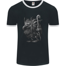 Troll Hobgoblin Goblin Fantasy SCI-FI Mens Ringer T-Shirt FotL Black/White