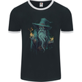 Fantasy Wizard Warlock 3 Mens Ringer T-Shirt FotL Black/White