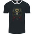 Forest Grim Reaper Skull Cult Mens Ringer T-Shirt FotL Black/White