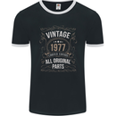 46th Birthday Limited Edition 1977 Mens Ringer T-Shirt FotL Black/White