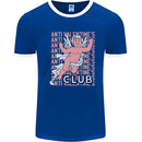 Anti Valentines Day Club Mens Ringer T-Shirt Royal Blue/White