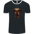 Angel of Death Fantasy Grim Reaper Mens Ringer T-Shirt FotL Black/White