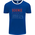 A Moment of Science Please Funny Chemistry Mens Ringer T-Shirt FotL Royal Blue/White