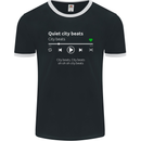 City Beats Music MP3 Player Mens Ringer T-Shirt FotL Black/White