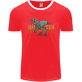 T-Rex Halloween Dinosaur Mens Ringer T-Shirt FotL Red/White