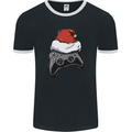 Christmas Video Game Controller Gaming Joypad Mens Ringer T-Shirt FotL Black/White