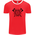 Honor Vikings War Adrenaline Fighting Mens Ringer T-Shirt Red/White