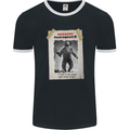 Santaquatch Christmas Bigfoot Xmas Sasquatch Mens Ringer T-Shirt FotL Black/White