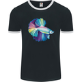 A Colourful Bettafish Aquarium Mens Ringer T-Shirt FotL Black/White