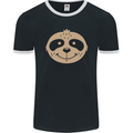 A Funny Sloth Face Mens Ringer T-Shirt FotL Black/White