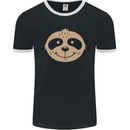 A Funny Sloth Face Mens Ringer T-Shirt FotL Black/White