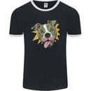 A Yampy Pitbull Dog Mens Ringer T-Shirt FotL Black/White