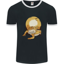 A Bearded Dragon in the Desert Sun Mens Ringer T-Shirt FotL Black/White
