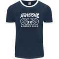30th Birthday 30 Year Old This Is What Mens Ringer T-Shirt FotL Navy Blue/White