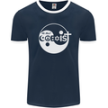 We Must Coexist World Peace Love Religion Hippy Mens Ringer T-Shirt FotL Navy Blue/White