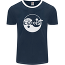 We Must Coexist World Peace Love Religion Hippy Mens Ringer T-Shirt FotL Navy Blue/White