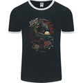 Chinese Dragon Fantasy 2 Mens Ringer T-Shirt FotL Black/White