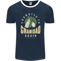 Promoted to Grandad Est. 2025 Mens Ringer T-Shirt FotL Navy Blue/White