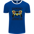 Gaming I Thought Said Extra Lives Gamer Mens Ringer T-Shirt Royal Blue/White