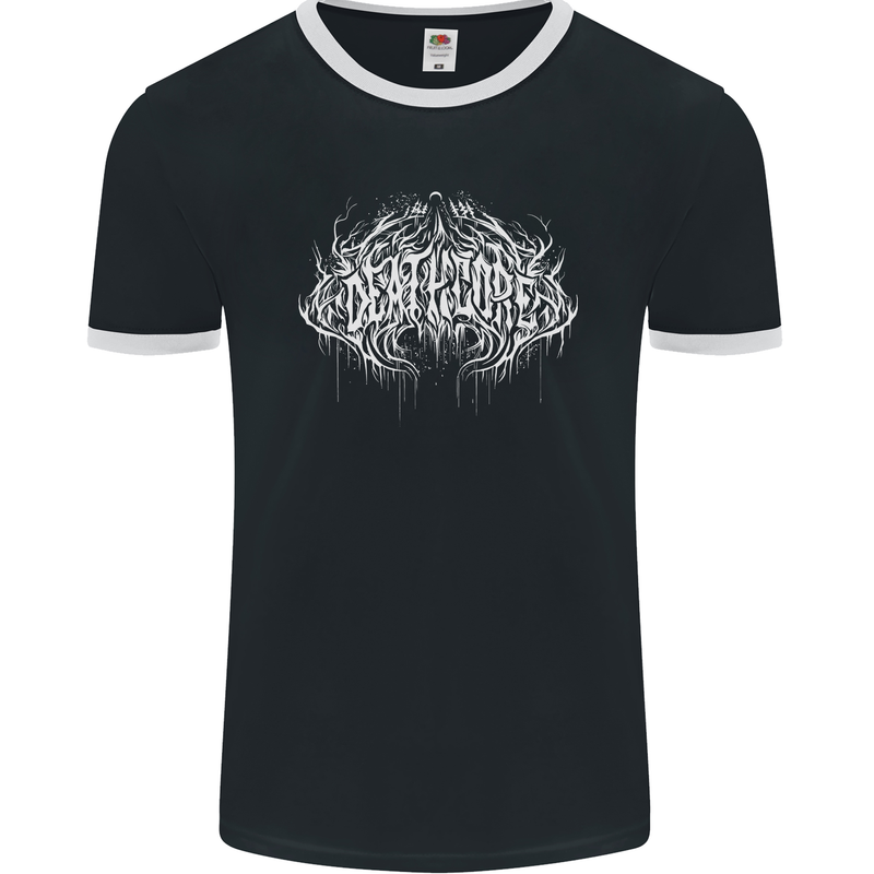 Deathcore Extreme Metal Music Mens Ringer T-Shirt FotL Black/White