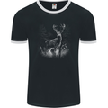 A Stag Deer Mens Ringer T-Shirt FotL Black/White