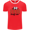 30th Birthday 30 is the New 21 Funny Mens Ringer T-Shirt Red/White