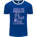 Funny Skater This Princess Wears Ice Skates Mens Ringer T-Shirt FotL Royal Blue/White