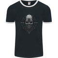 Cosmic Skull Mens Ringer T-Shirt FotL Black/White