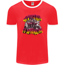 Quad Biking Adrenaline ATV Biker Off Road Mens Ringer T-Shirt FotL Red/White