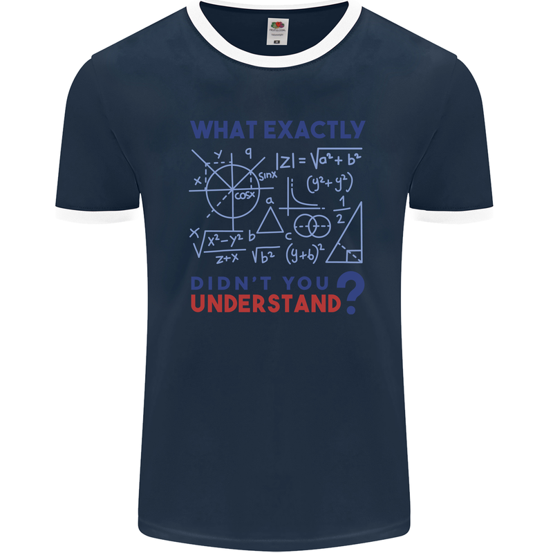 Science What Don't You Understand Geek Mens Ringer T-Shirt FotL Navy Blue/White