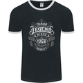 Premium Legend 55th Birthday 1968 Mens Ringer T-Shirt FotL Black/White