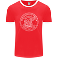 One American Dollar Coin Money Cash USA Mens Ringer T-Shirt FotL Red/White