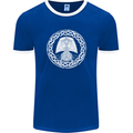 A Viking Ship Thor Odin Valhalla Mens Ringer T-Shirt FotL Royal Blue/White