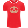 A Funny Sloth Face Mens Ringer T-Shirt FotL Red/White