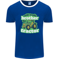 Will Trade Brother For Tractor Farmer Mens Ringer T-Shirt Royal Blue/White