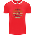 A Girl Who Loves Paddleboarding and Dogs Mens Ringer T-Shirt Red/White