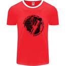 Funny Snowboarder Don't Follow Me Mens Ringer T-Shirt Red/White