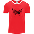 Abstract Butterfly Mens Ringer T-Shirt Red/White