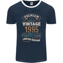 Premium Vintage 28th Birthday 1995 Mens Ringer T-Shirt FotL Navy Blue/White