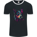 An Awesome Border Collie Dog Mens Ringer T-Shirt FotL Black/White