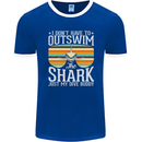 Outswim My Scuba Diving Buddy Funny Diver Mens Ringer T-Shirt FotL Royal Blue/White