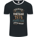 Premium Vintage 47th Birthday 1976 Mens Ringer T-Shirt FotL Black/White