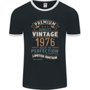 Premium Vintage 47th Birthday 1976 Mens Ringer T-Shirt FotL Black/White